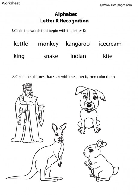 Printable Letter Recognition Worksheets