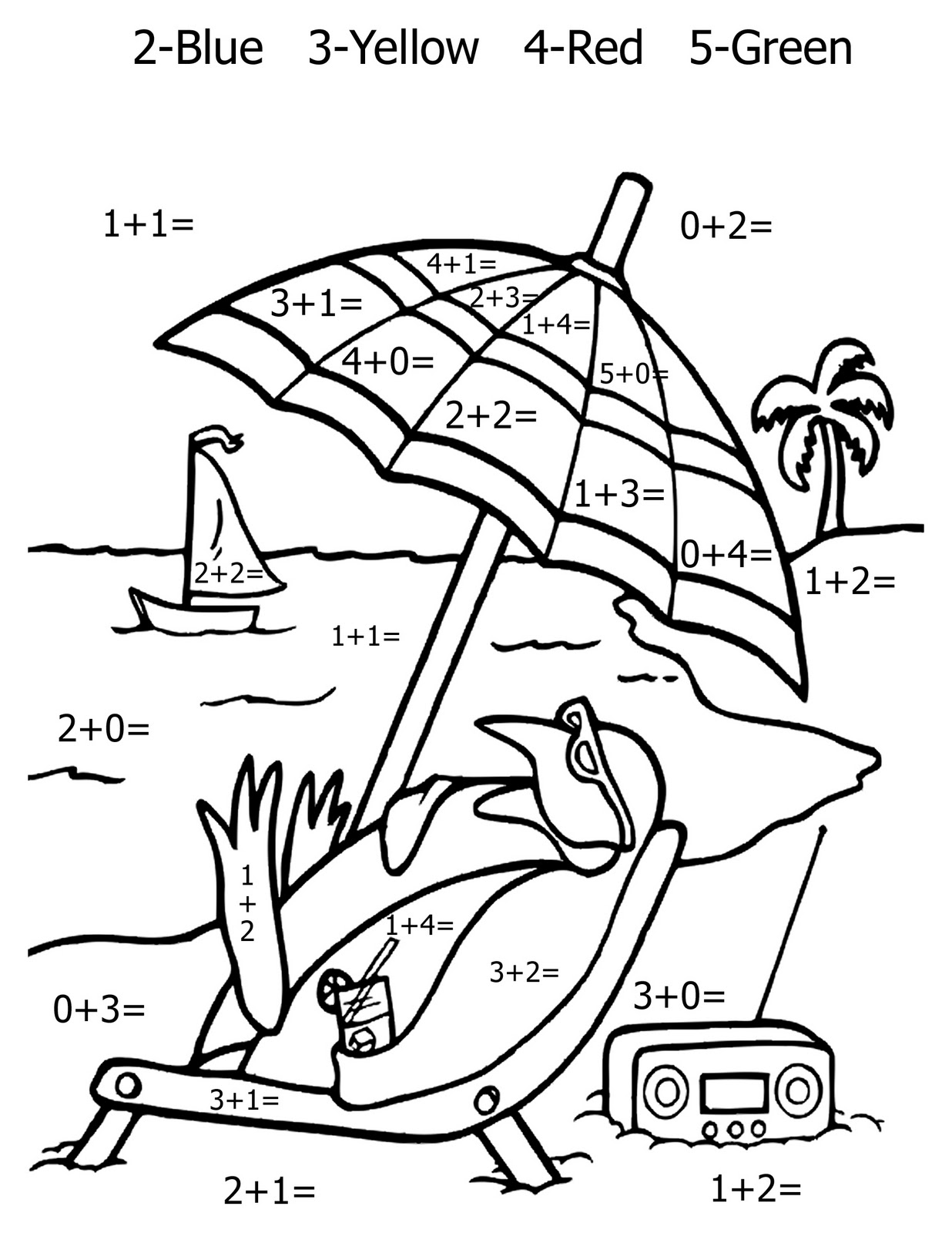 Printable Math Coloring Pages Image