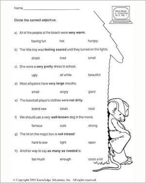 Second Grade English Worksheets Image