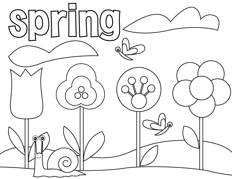 Spring Coloring Pages for Preschoolers Image