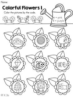 Spring Flower Worksheets Kindergarten Image