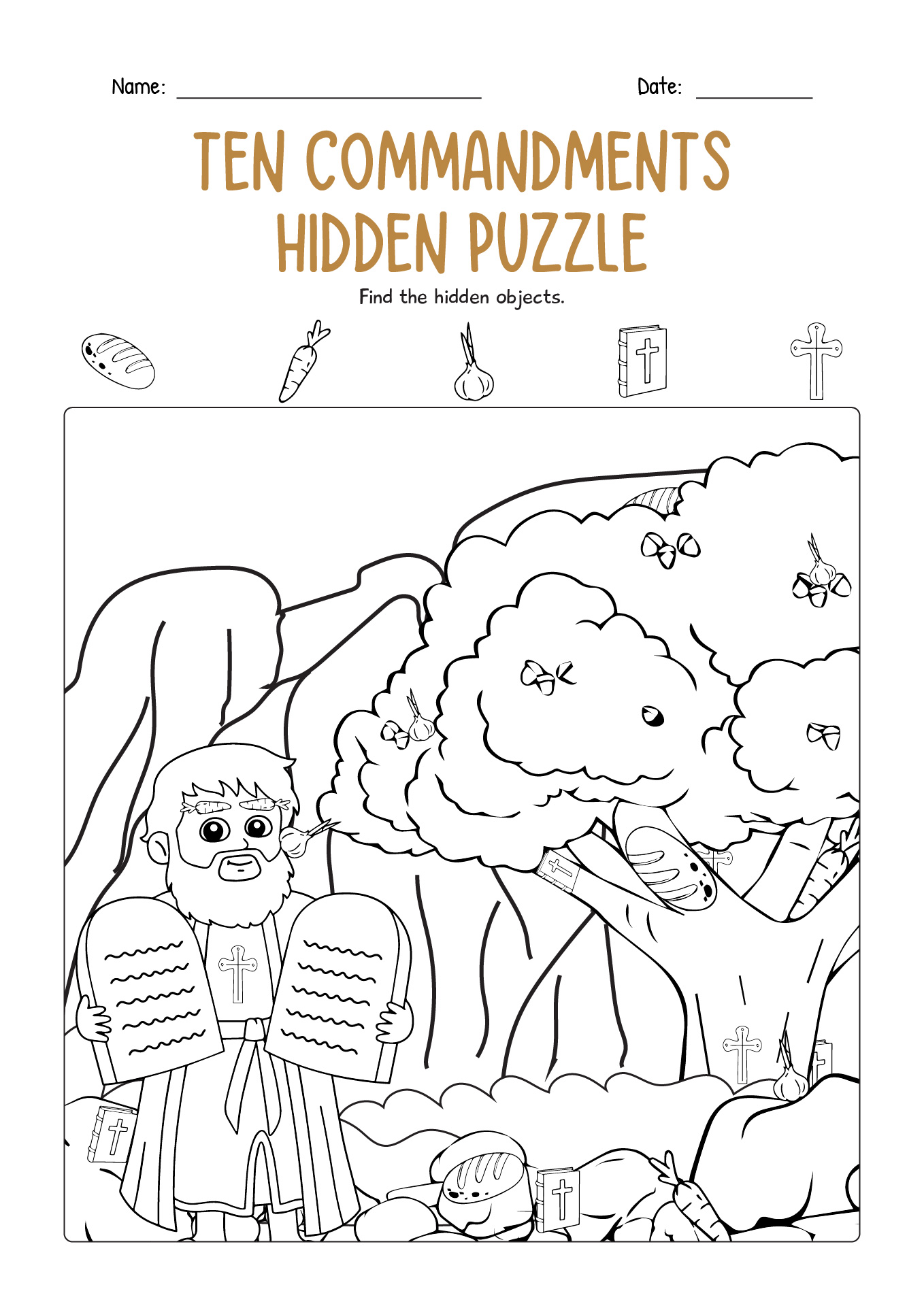 Ten Commandments Hidden Puzzle