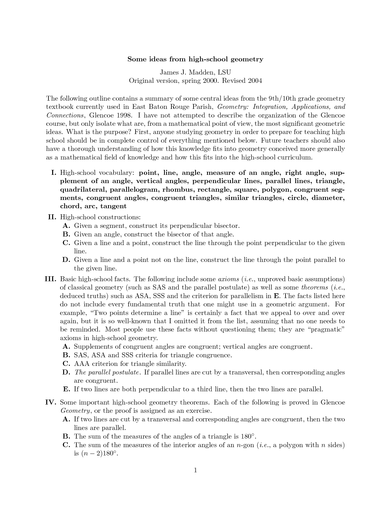 10th Grade Math Practice Worksheets