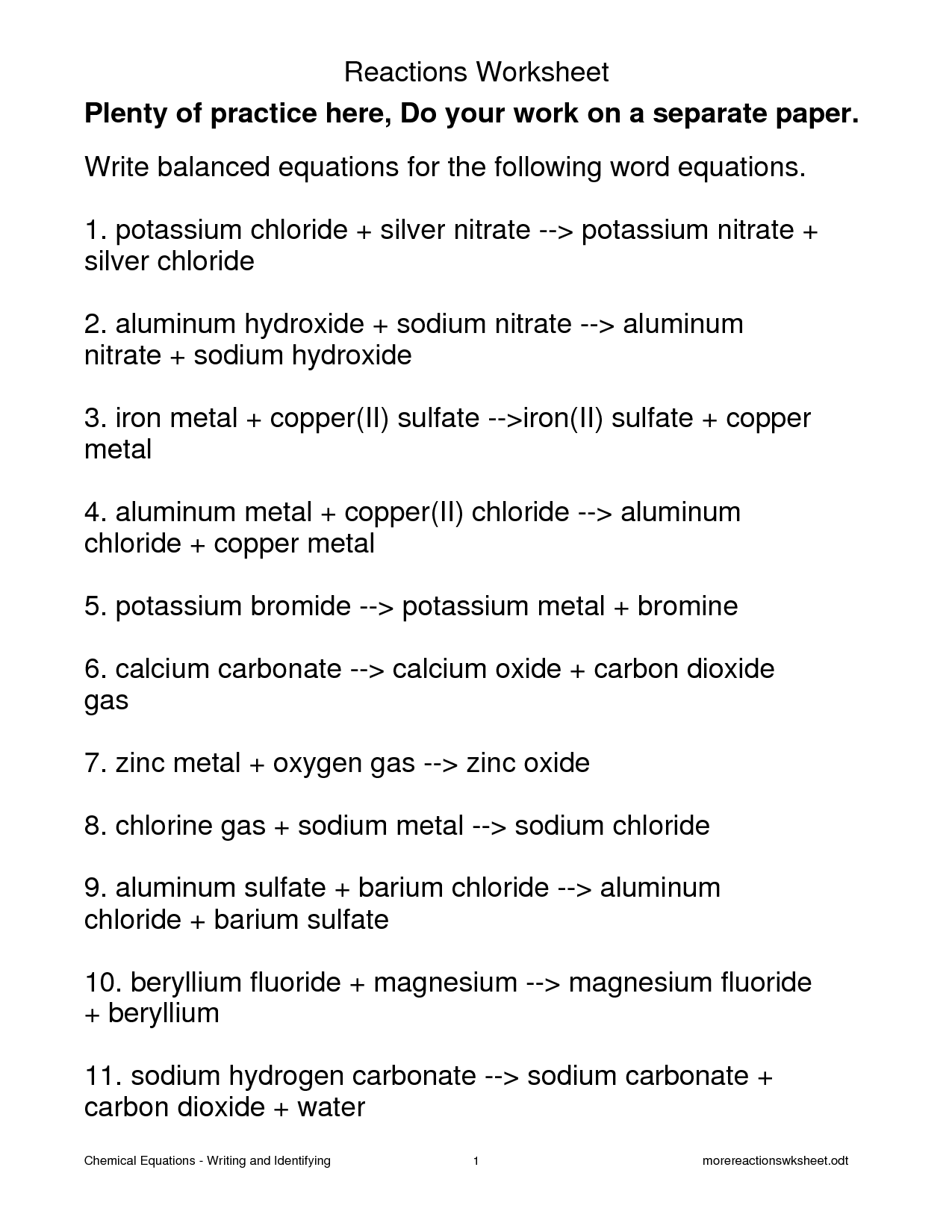 Balanced Equation for Silver Nitrate and Sodium Chloride Image