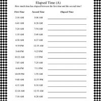 Calculating Elapsed Time Worksheet