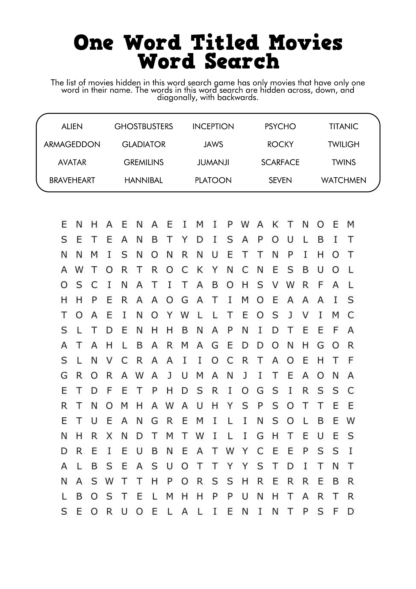 Difficult Adult Word Search Puzzles Image