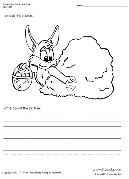 Easter 1st Grade Writing Worksheets Image