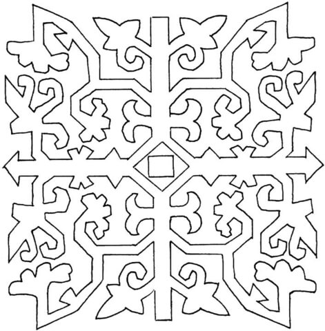 Free Mosaic Patterns Coloring Pages Printable Image