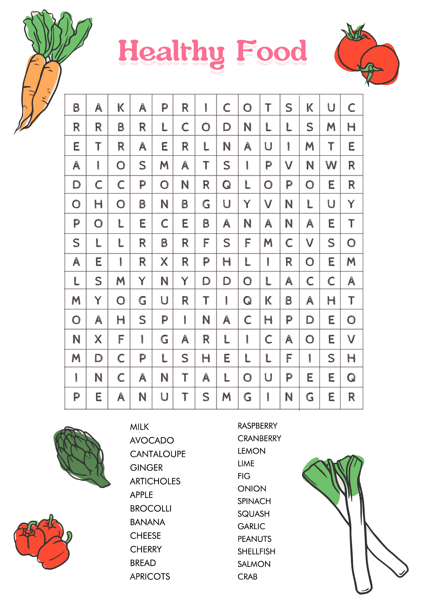 Health Word Search Puzzles Image