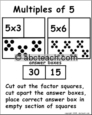 Multiplication Cut and Paste 3 Image
