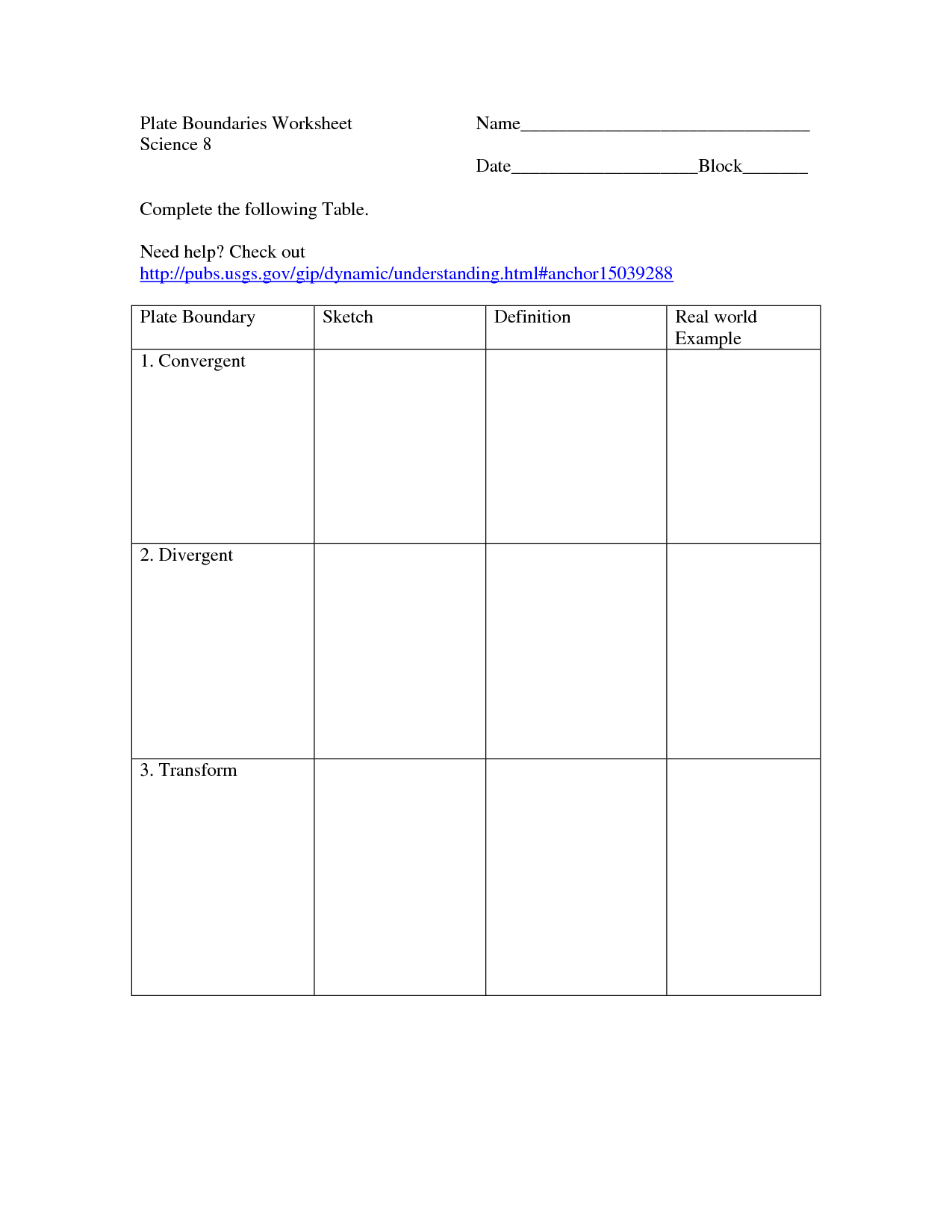 Personal Boundary Worksheets Image