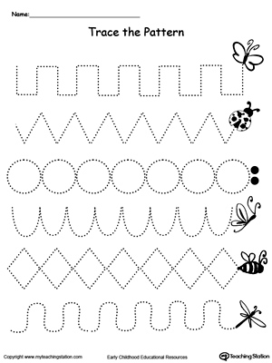 Preschool Writing Patterns Worksheets Image