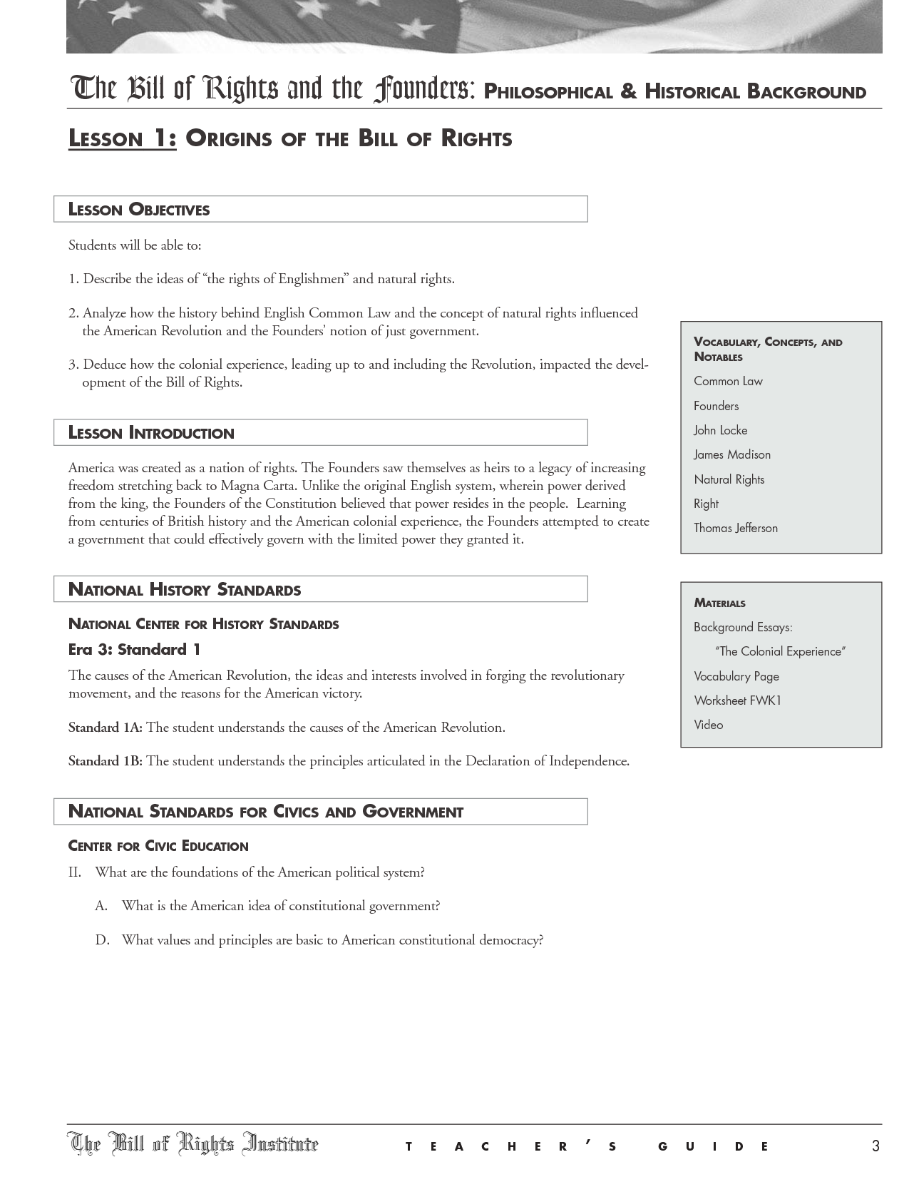 8 Comprehension Worksheets Bill Of Rights /