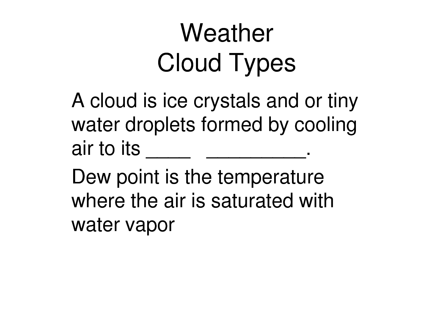 Printable Cloud Type Worksheets Image