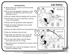 Science Lab Safety Rules Worksheets Image