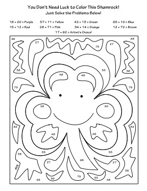 St. Patricks Day Color by Number Coloring Pages Image