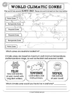 World Climate Regions Worksheet Image