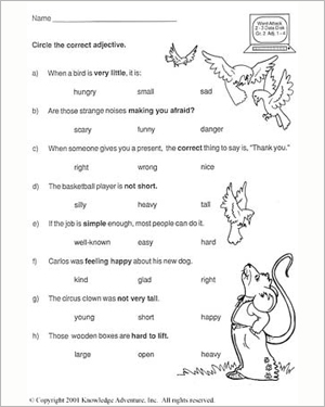 2nd Grade Language Arts Worksheets Image