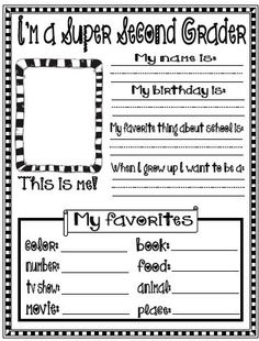 All About Me Second Grade Image