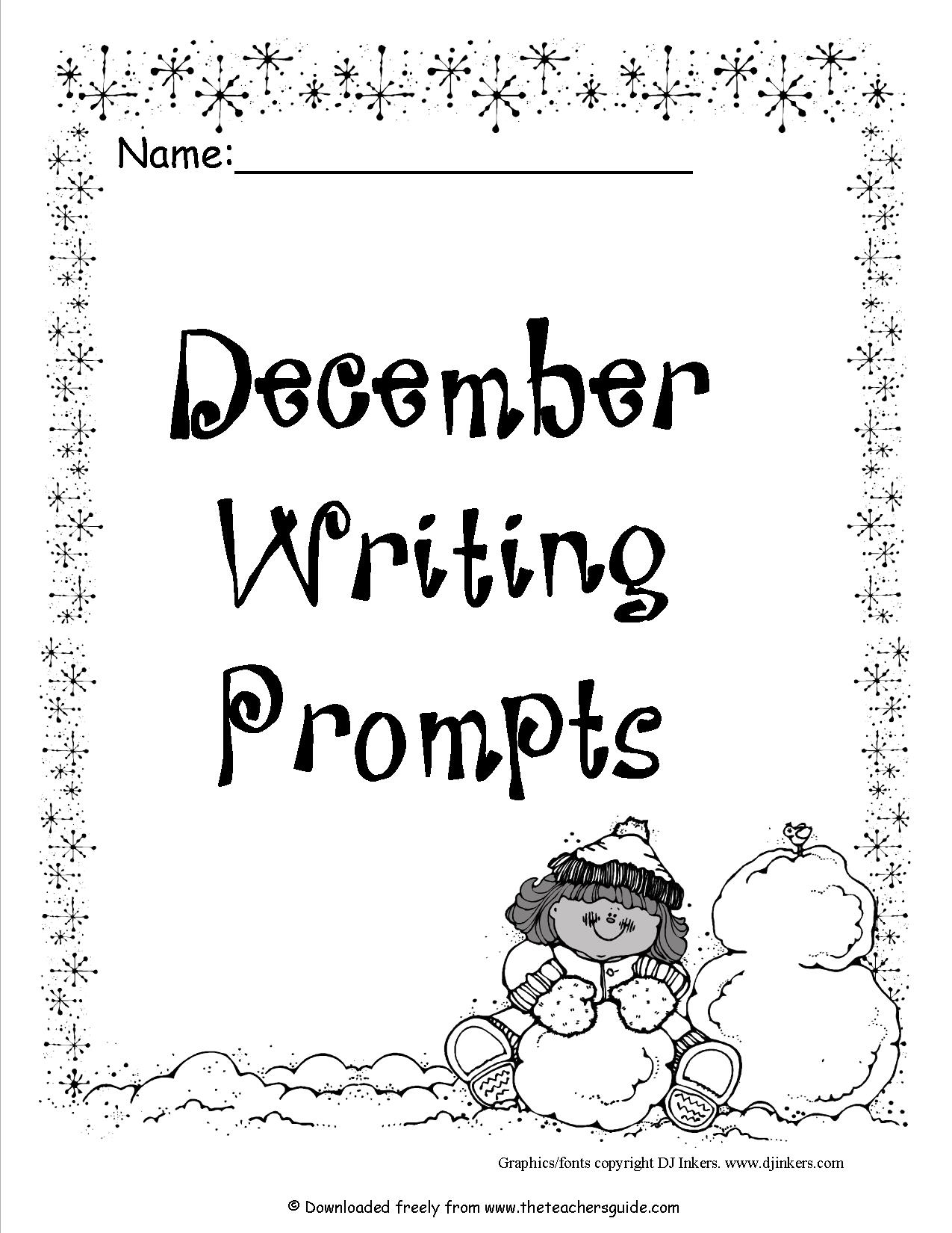 Christmas Writing Prompt 2nd Grade Worksheets Image