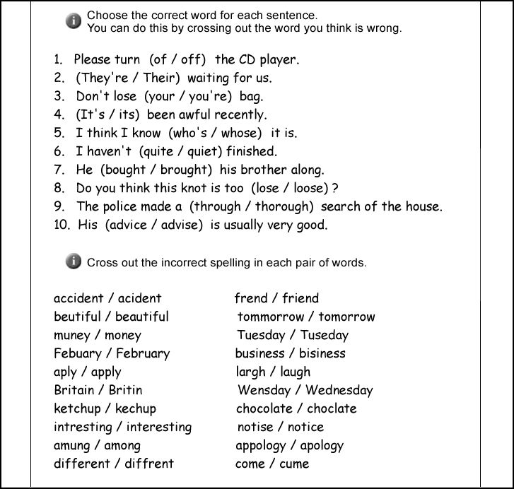 Contraction Words Worksheets Image