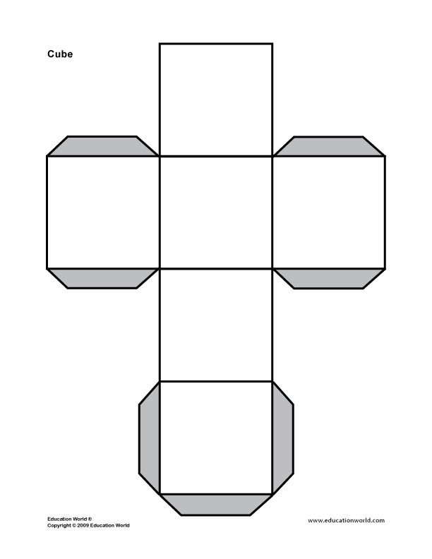 Cube 3D Shape Templates Printable
