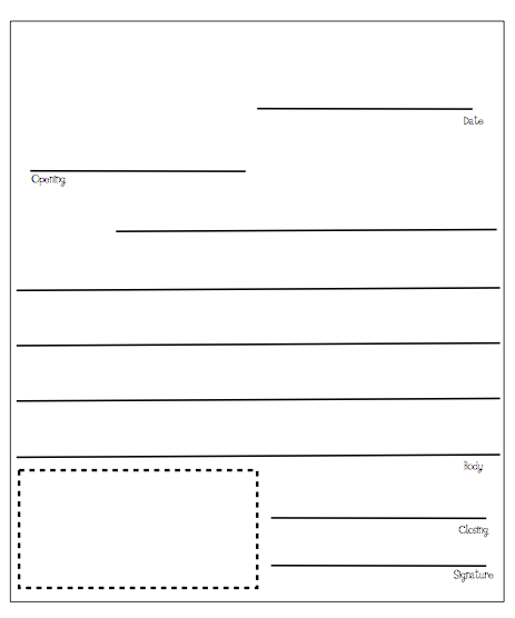First Grade Friendly Letter Template Image