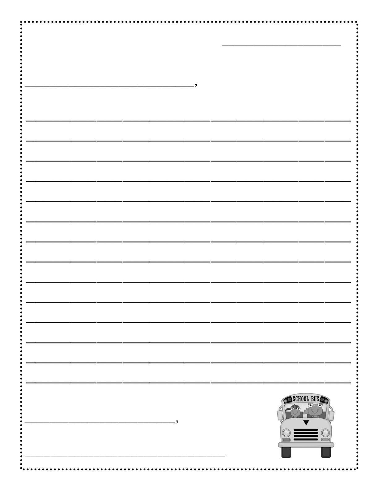 Friendly Letter Format Template for Kids Image