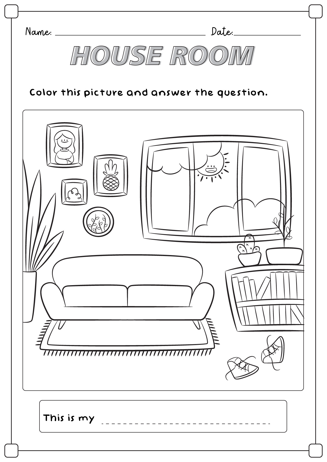 House Rooms Coloring Pages