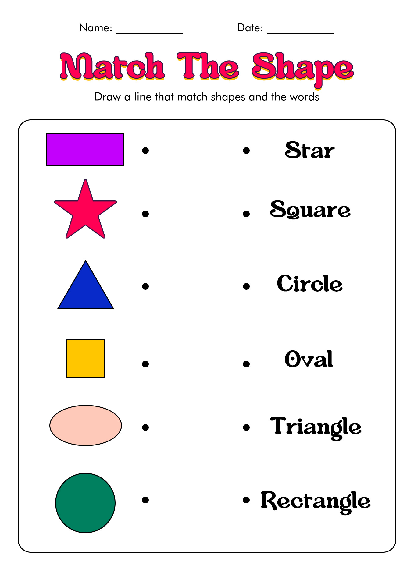 Kindergarten Math Shapes Worksheets Image