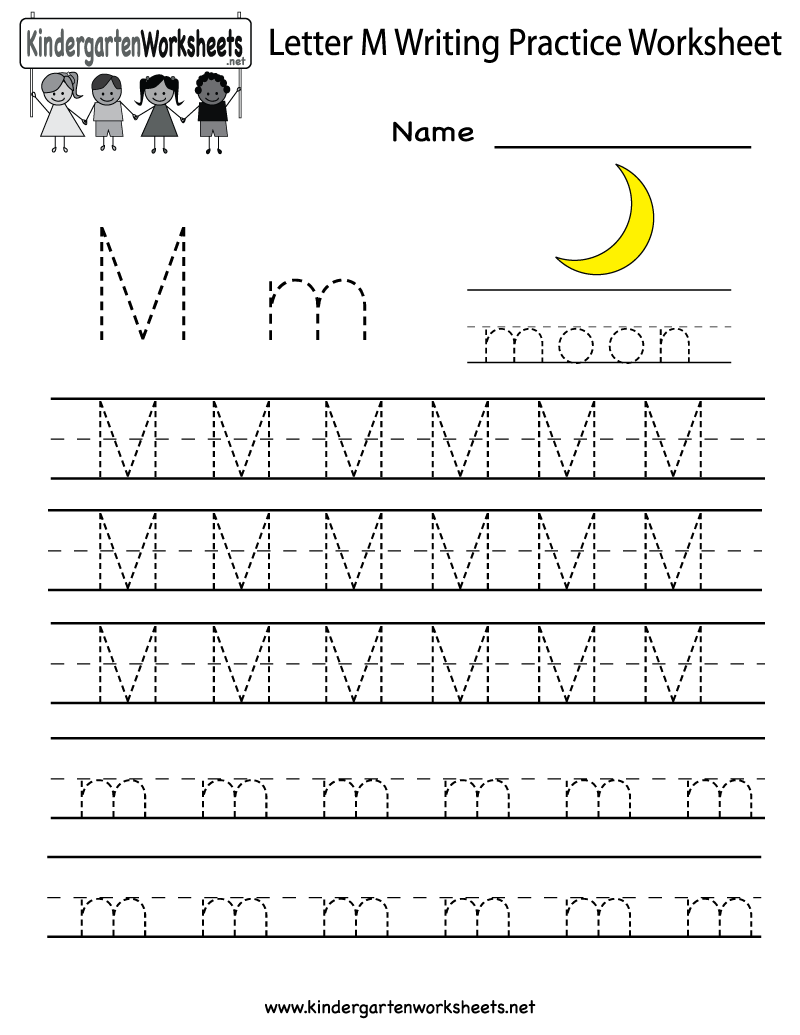 Letter M Handwriting Worksheet Image