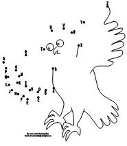 Owl Dot to Dot Coloring Pages Printable Image