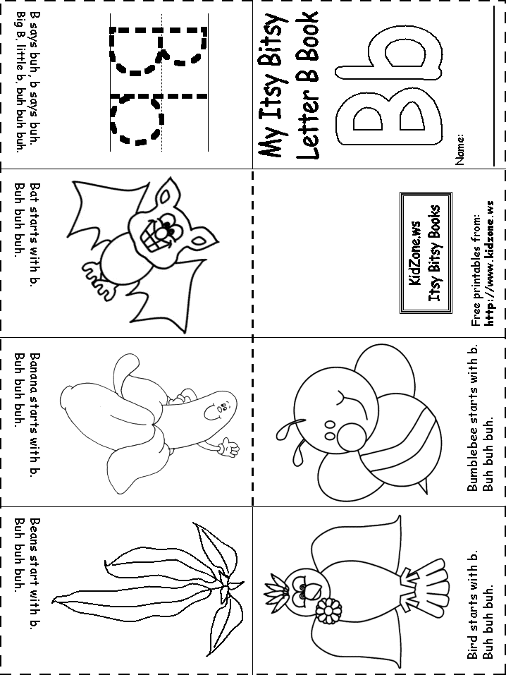 Preschool Printable Worksheets for Letter B Is for Book Image