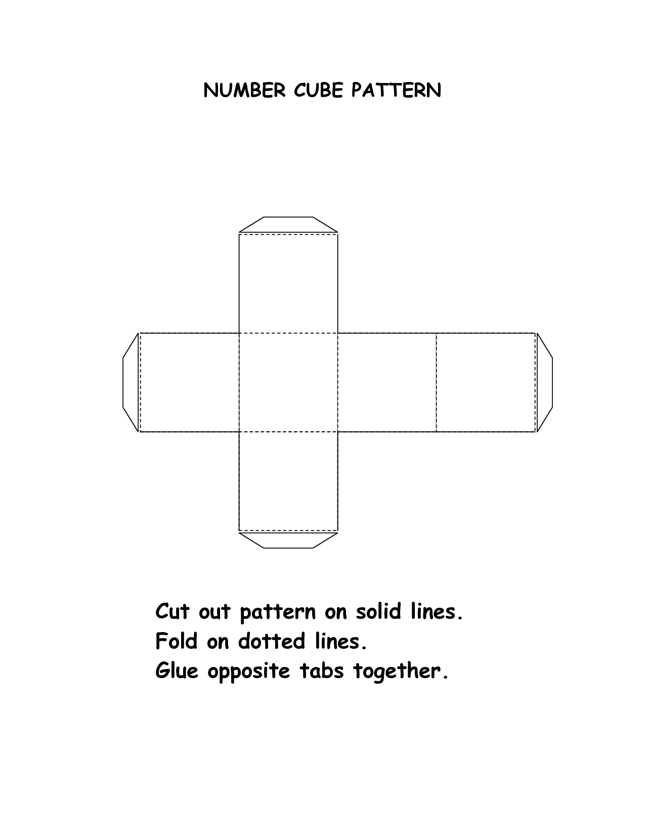 Printable 3D Shapes Cut Out Template