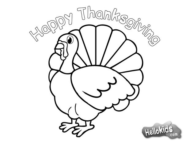 Thanksgiving Turkey Coloring Pages Image