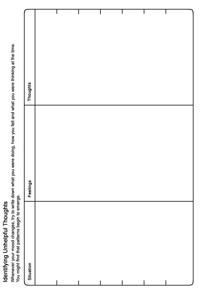 Thoughts and Mood Worksheets Image