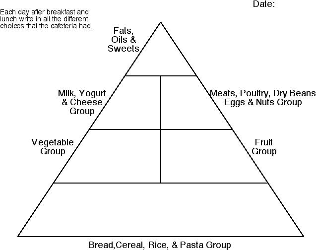 Blank Food Pyramid Chart Image