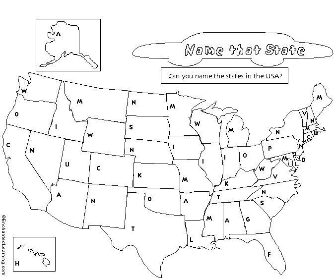 Blank Printable United States Map Worksheets Image