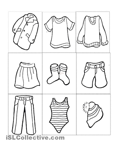 Clothes Free Printable Kindergarten Worksheets Image