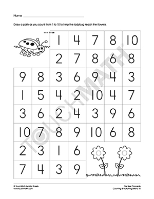 Counting Sets of 10 Worksheets Image