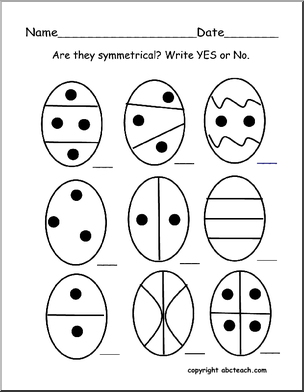 Easter Egg Symmetry Worksheet Image