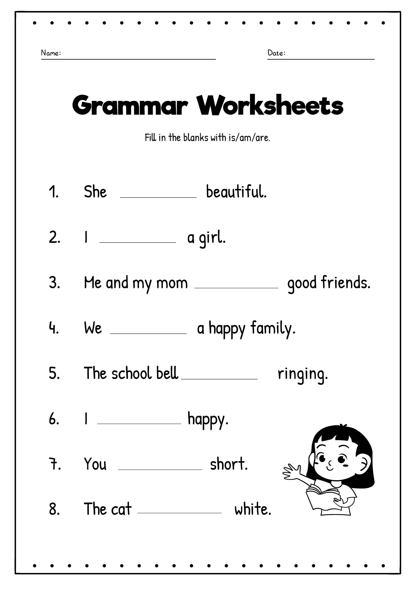 English Worksheets For Grade Kg