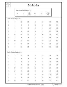 Factors and Multiples Worksheets Grade 4 Image
