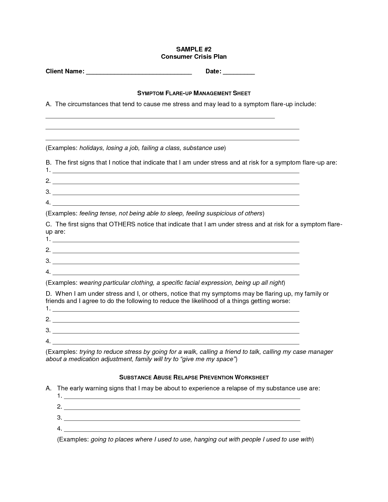 Free Mental Health Worksheets For Elementary Students