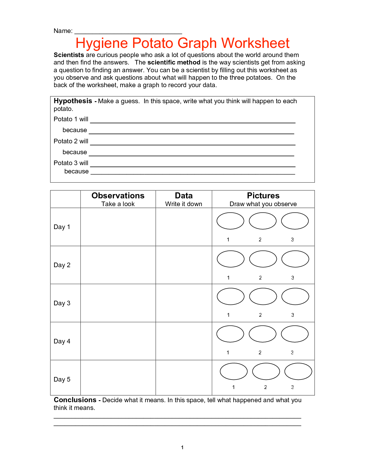 Free Printable Health And Hygiene Worksheets