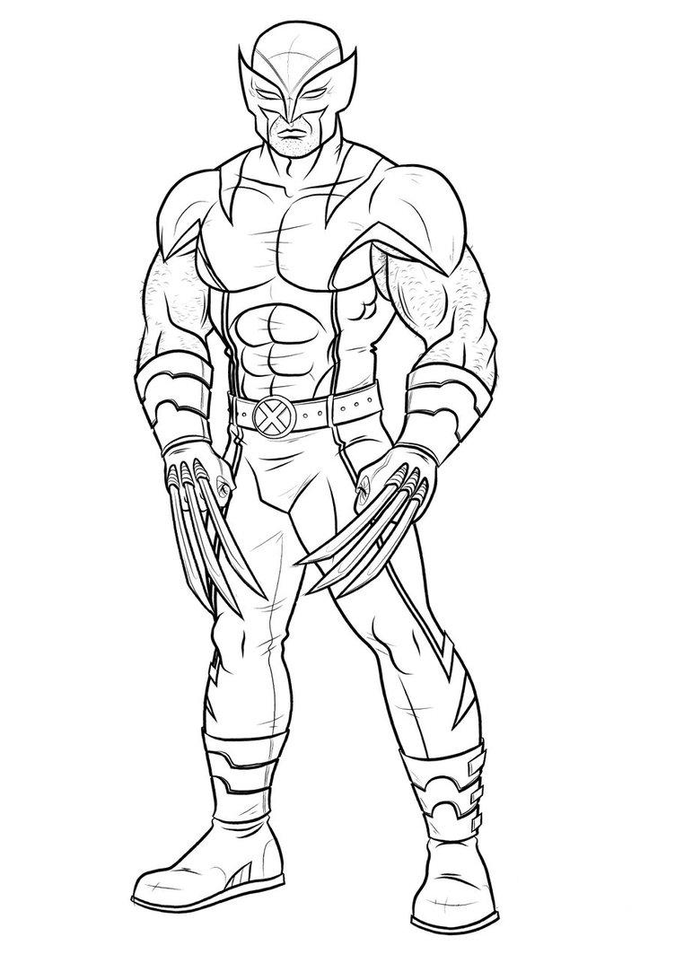 Marvel Wolverine Coloring Pages Printable Image