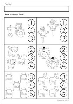 Preschool Farm Animal Math Activities