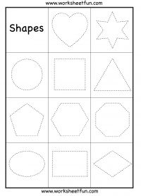 Preschool Shapes Worksheets for 3 Year Olds