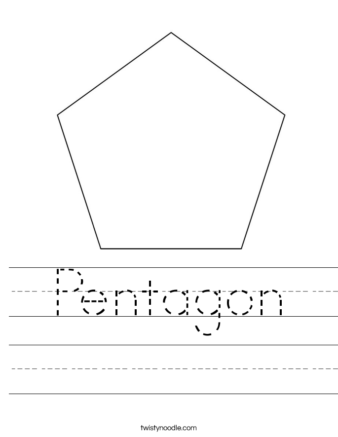 Printable Pentagon Shapes Worksheet