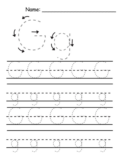 Printable Tracing Letter G Image